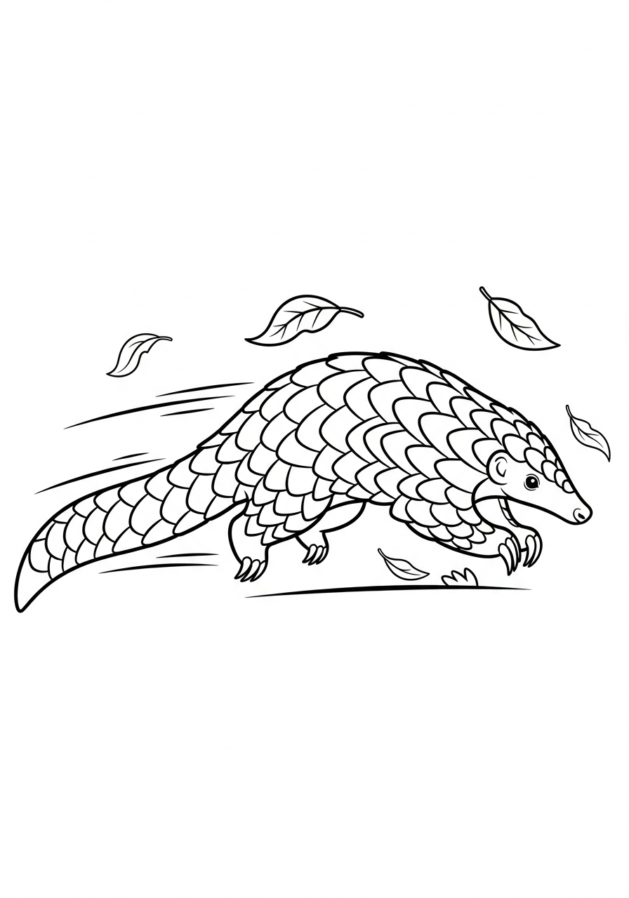 pangolino da colorare pdf