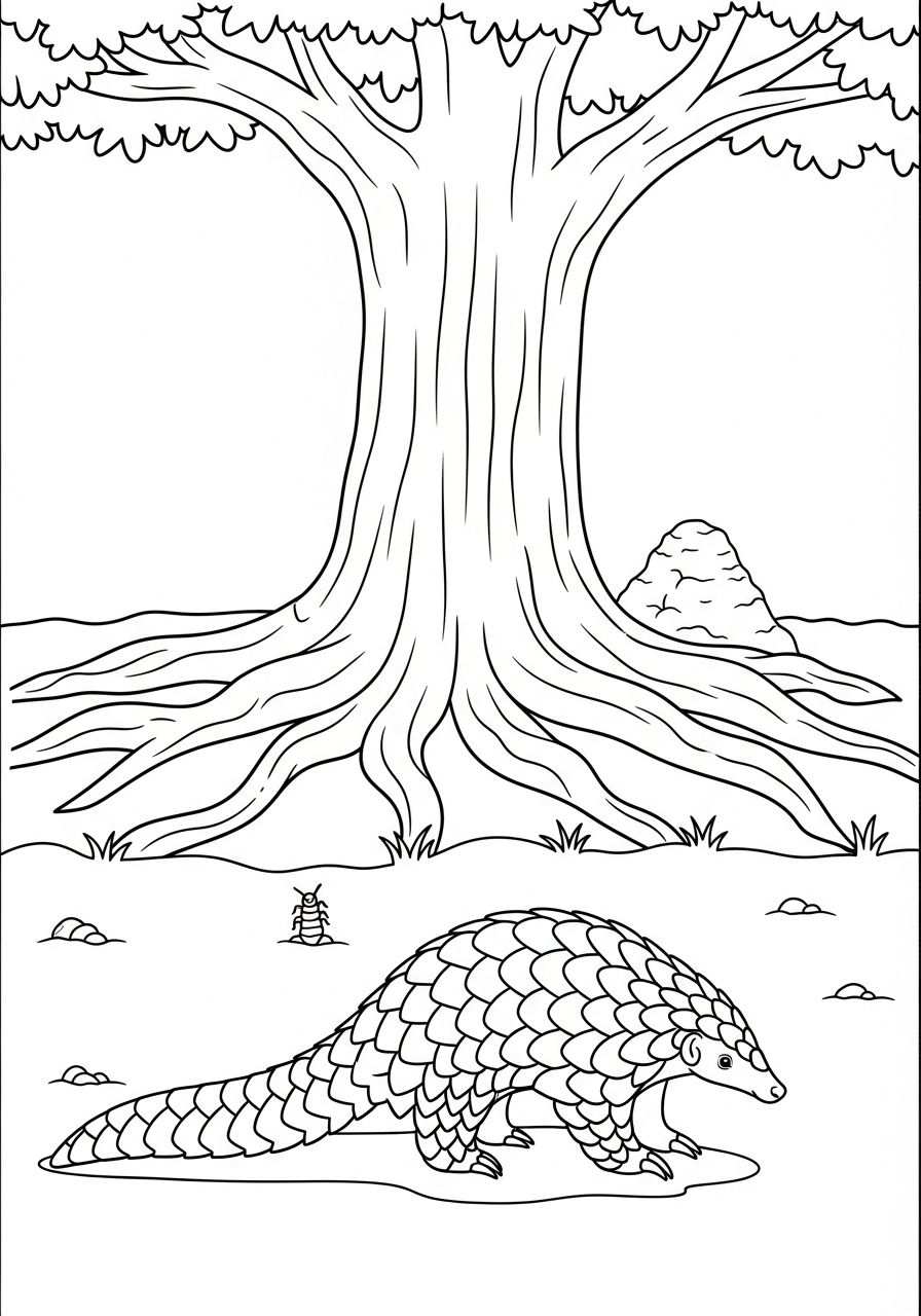 disegni da colorare pangolino da stampare