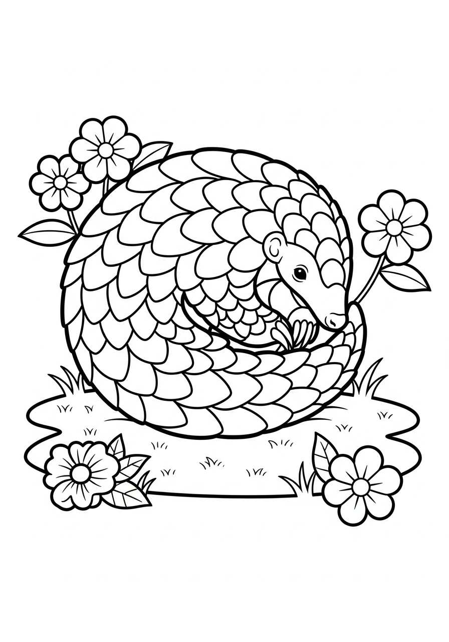 disegni da colorare pangolino pdf 1