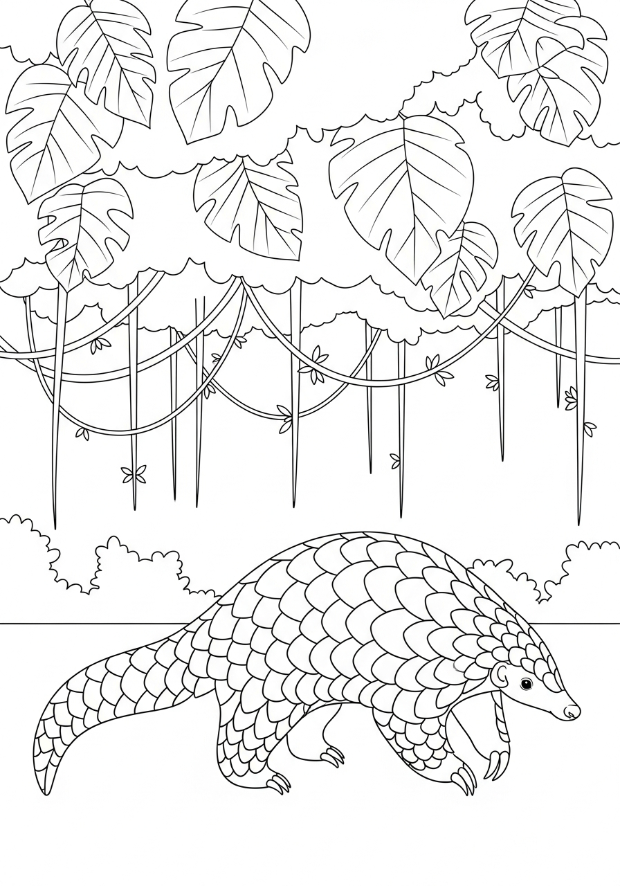 disegni pangolino da colorare online