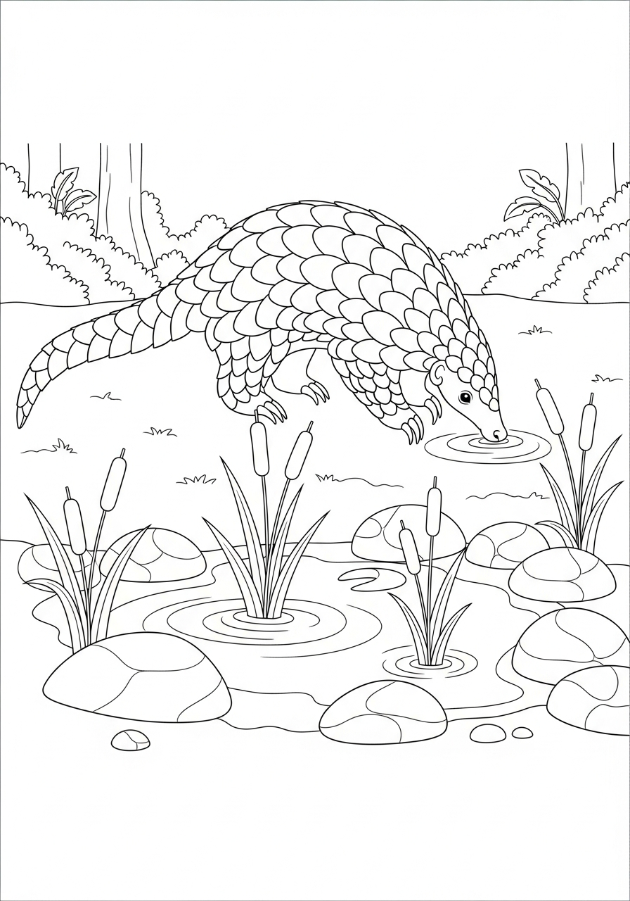 immagini di pangolino da colorare e stampare 1