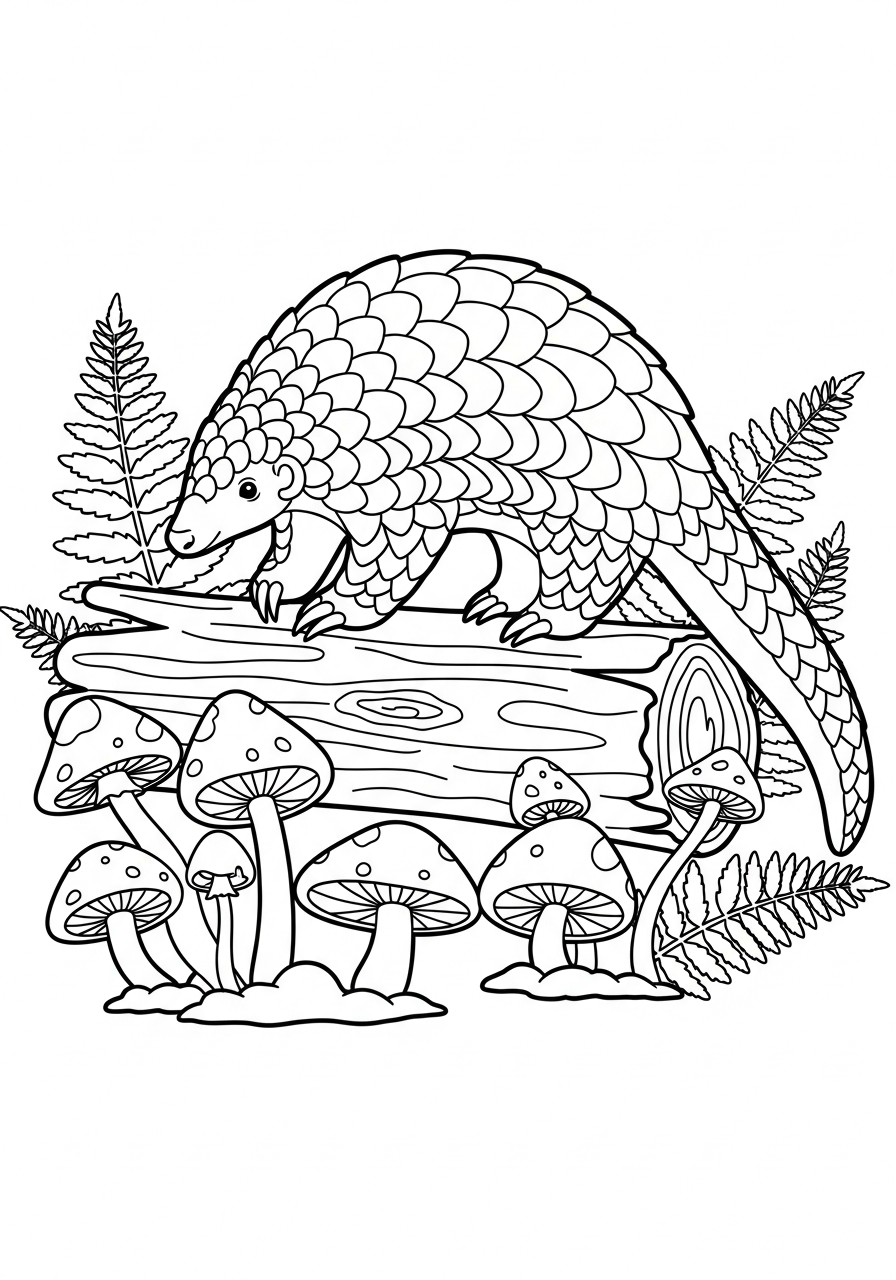 pangolino da colorare a4