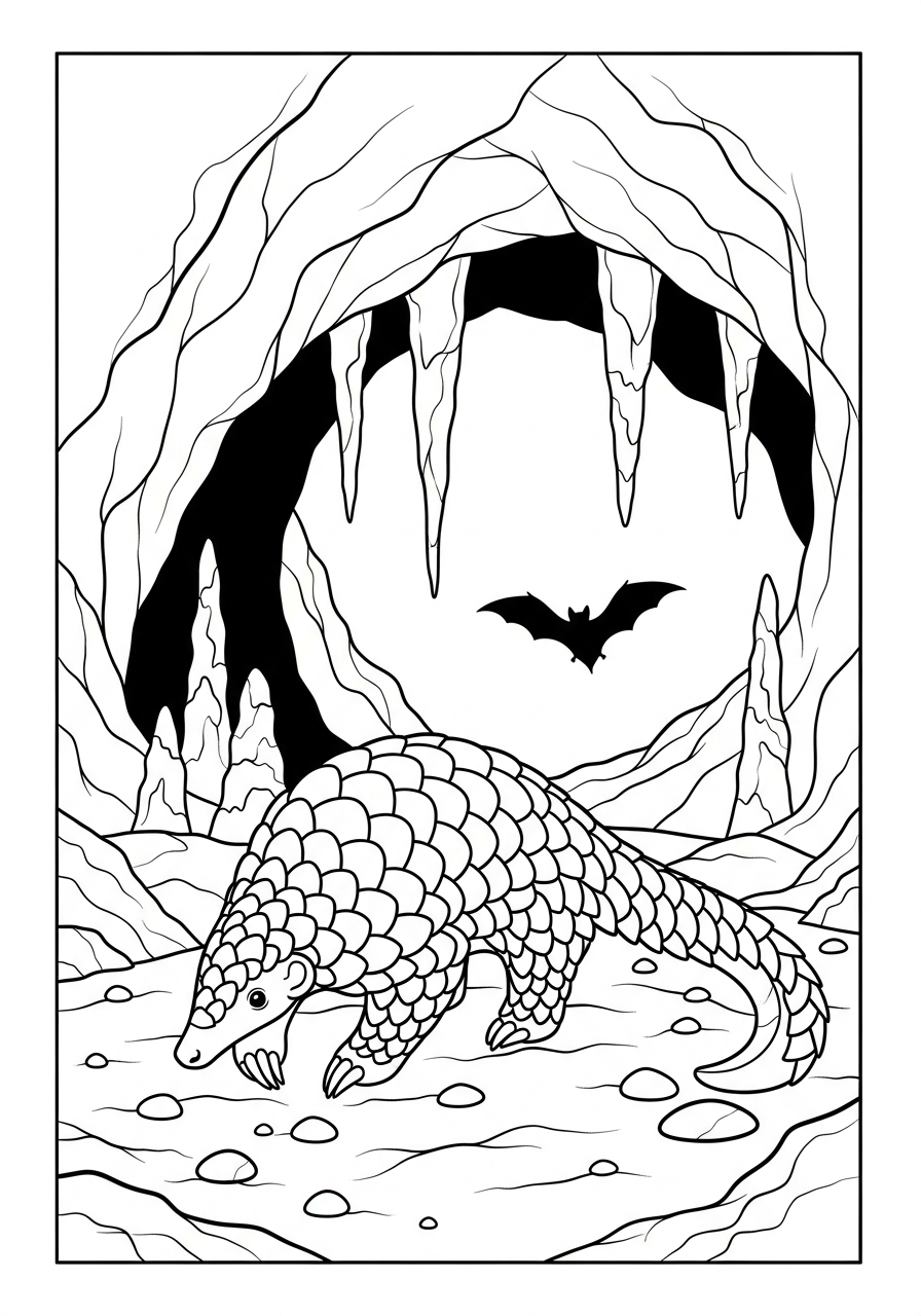 pangolino da colorare e stampare gratis