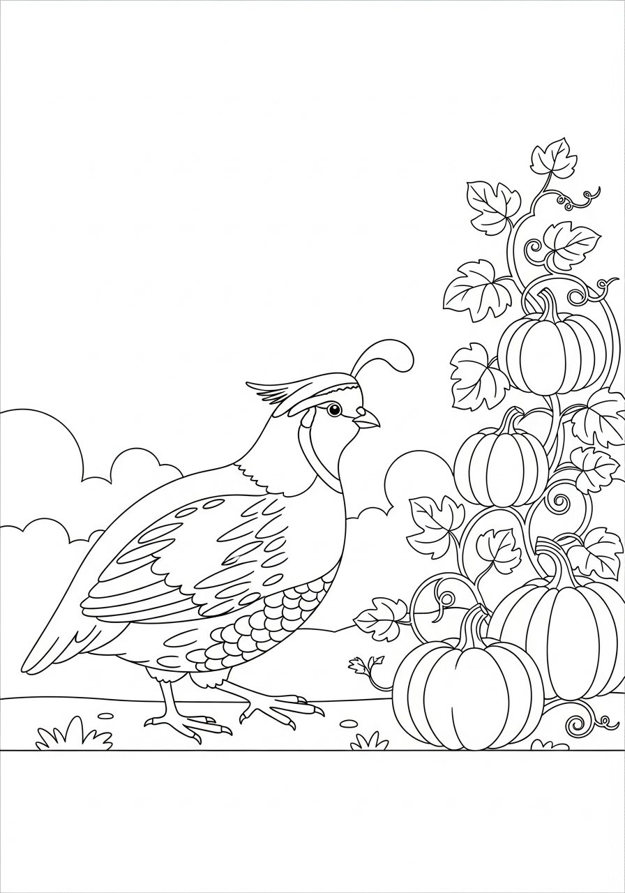 Quaglia 11 disegni da colorare quaglia per bambini