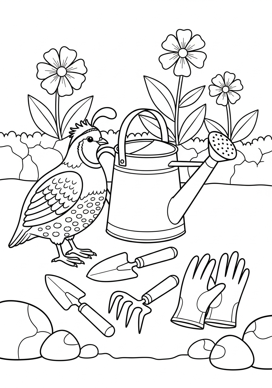 Quaglia 3 quaglia disegno da colorare facile