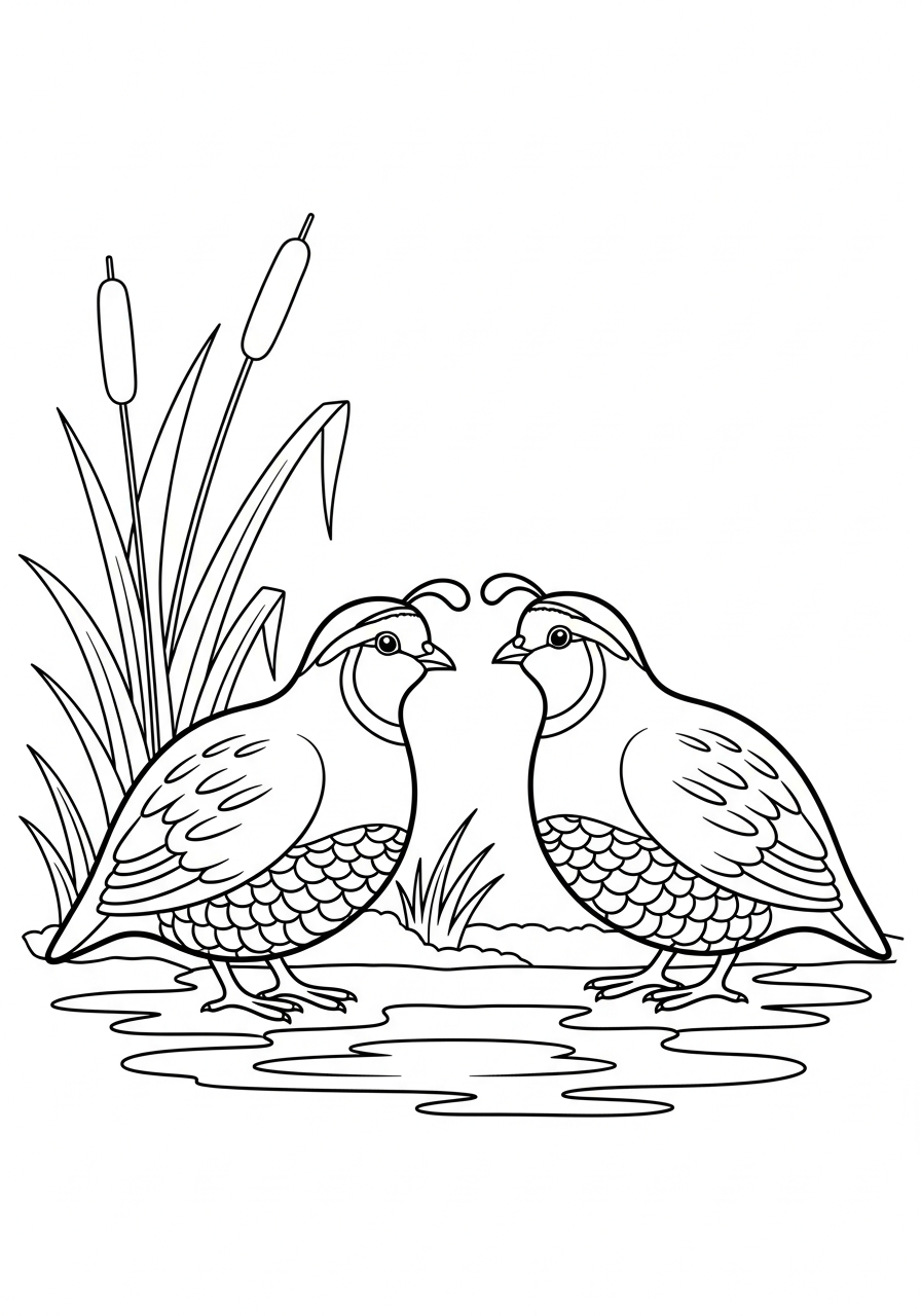 Quaglia 16 disegni di quaglia da colorare