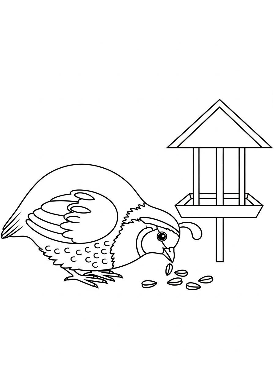 Quaglia 14 disegno quaglia da colorare