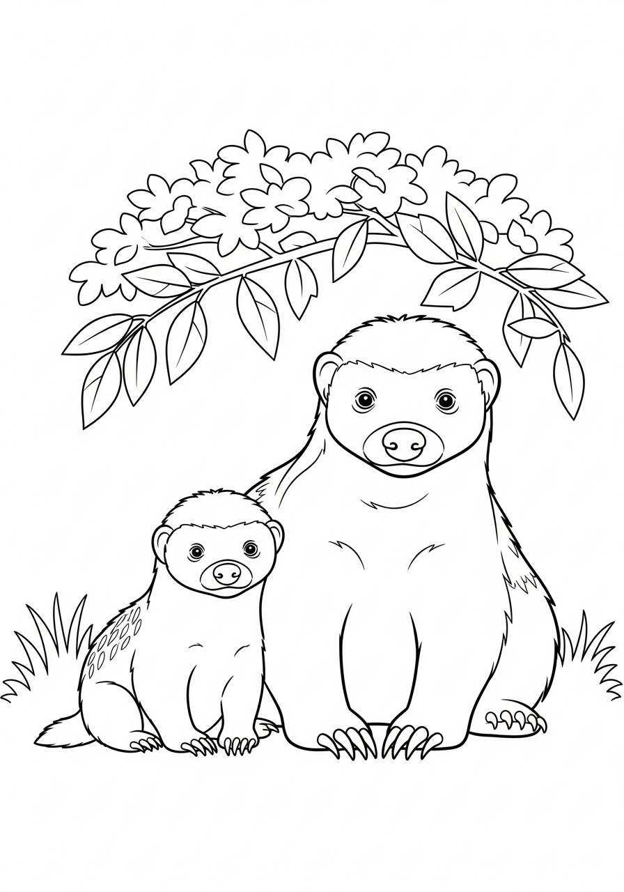 foto tasso del miele da colorare