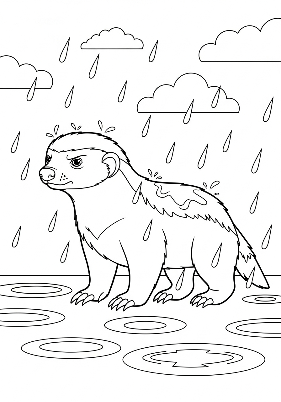 disegni da colorare gratis per bambini di tasso del miele