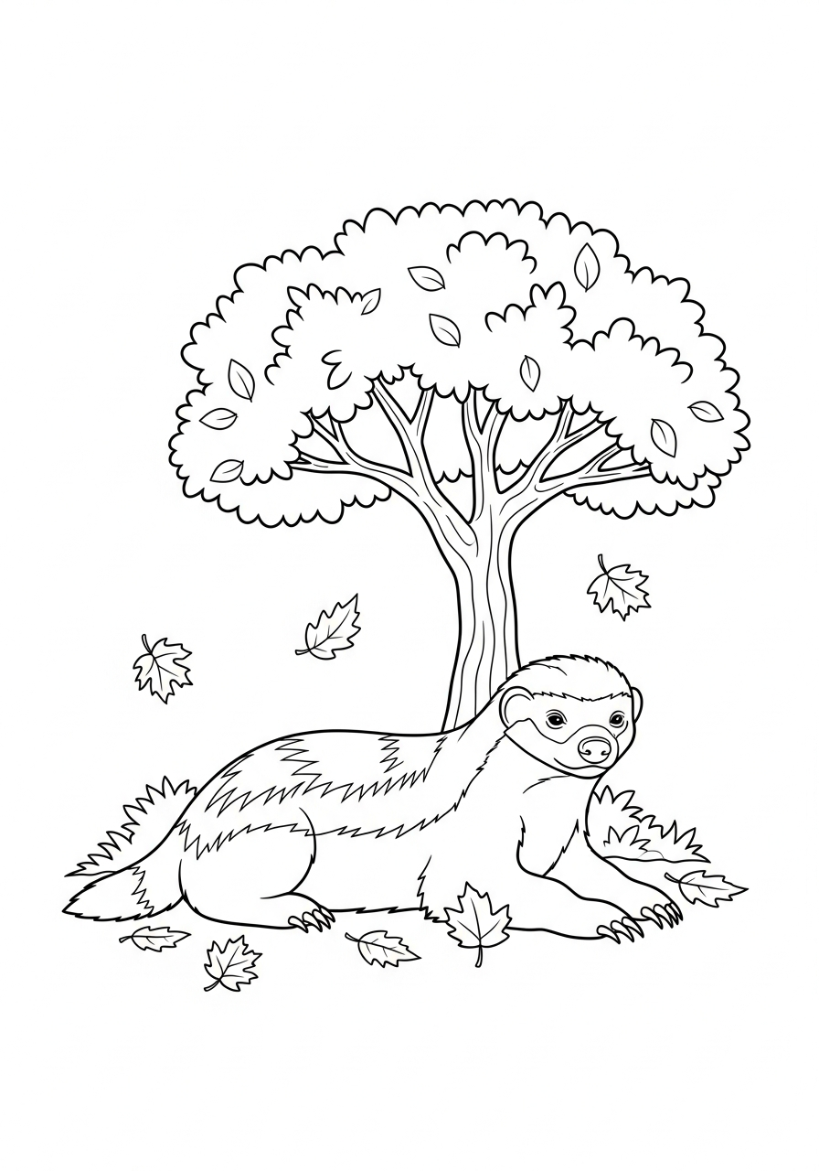 disegni di tasso del miele da colorare da stampare