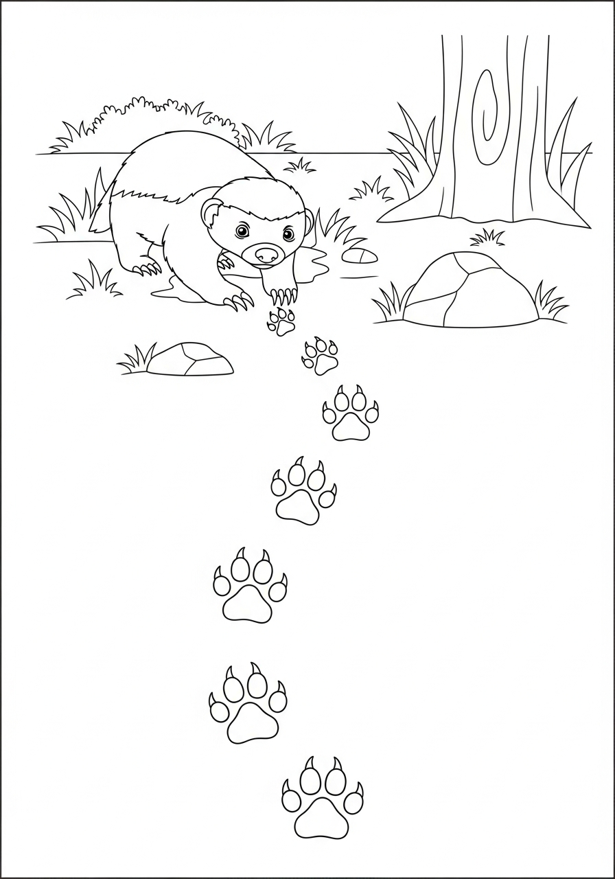 foto di tasso del miele da colorare