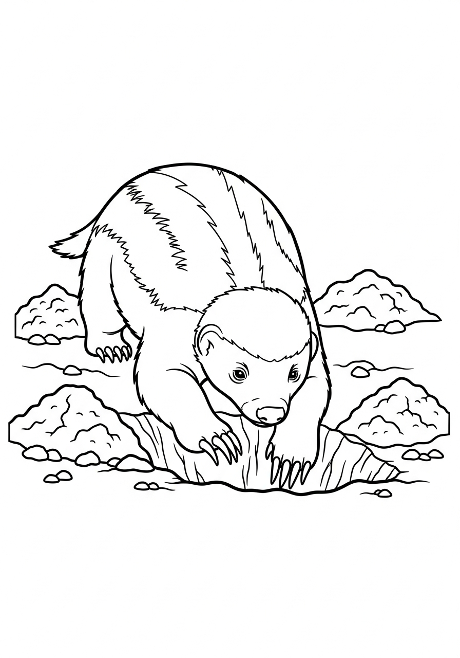 stampe da colorare per bambini tasso del miele