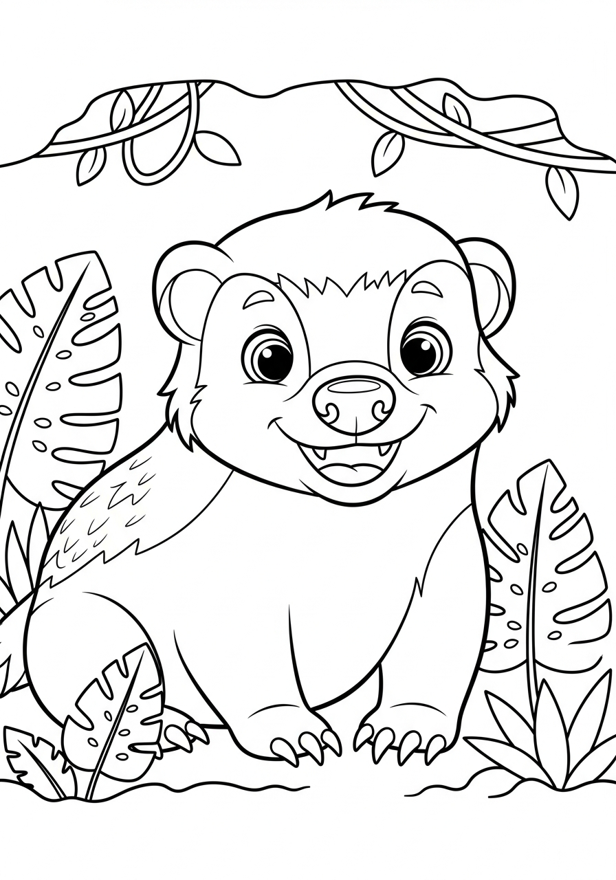 tasso del miele da colorare bambini