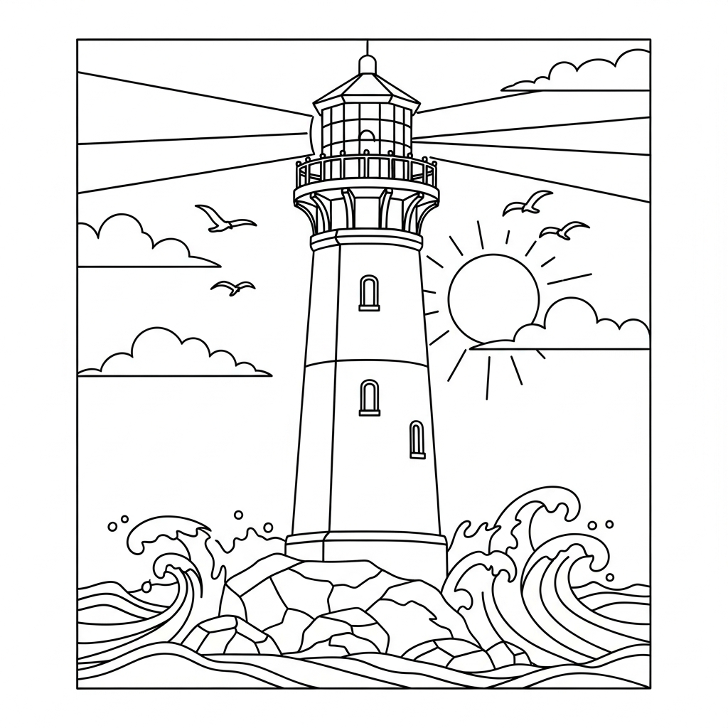 Faro da colorare thumbnail