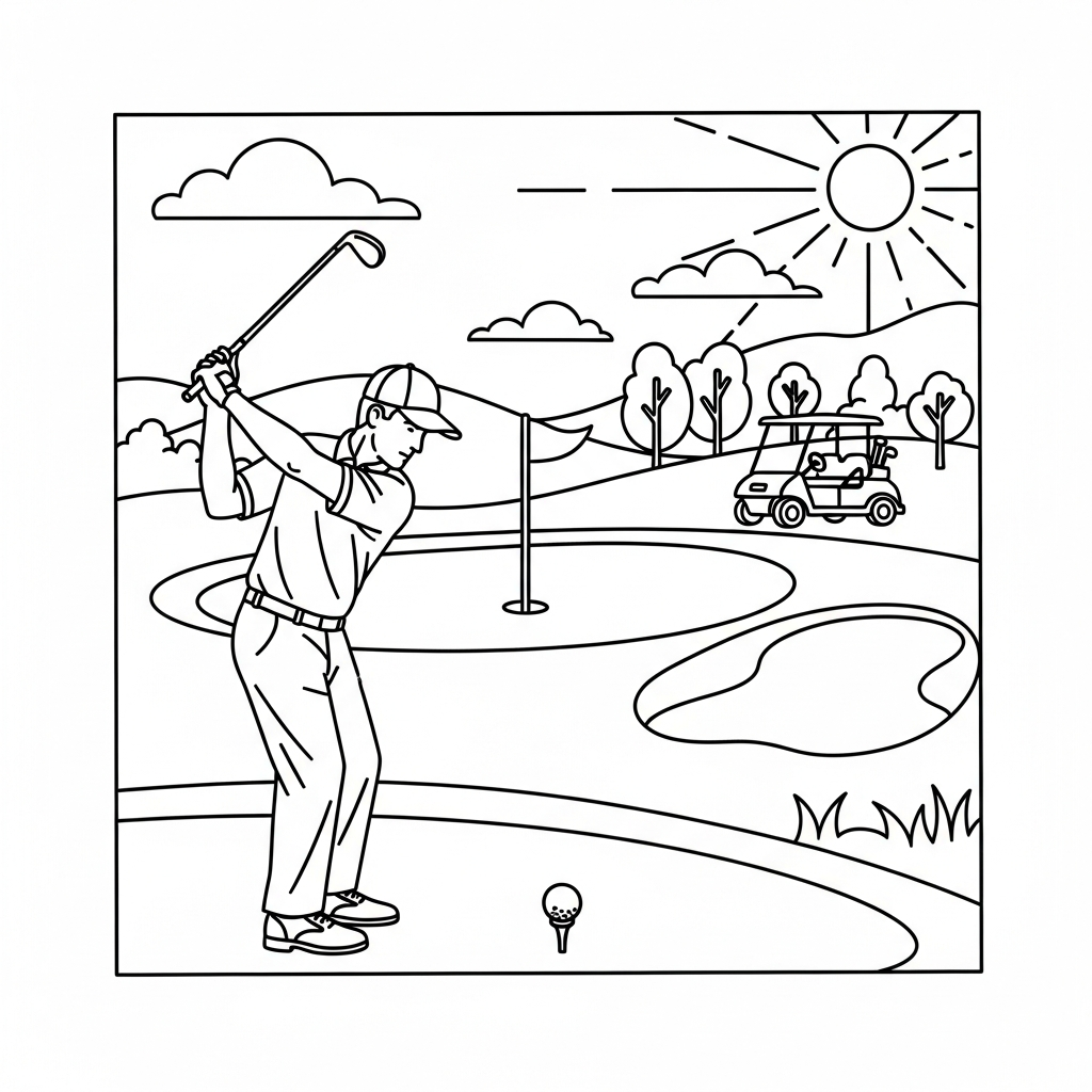Golf da colorare thumbnail
