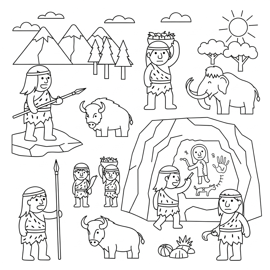 Popoli primitivi da colorare thumbnail