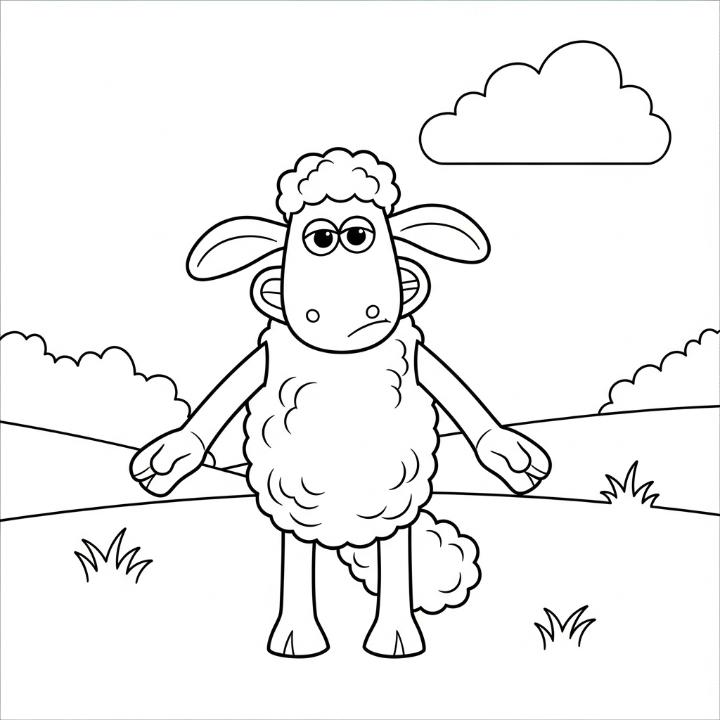 Shaun la Pecora da colorare thumbnail