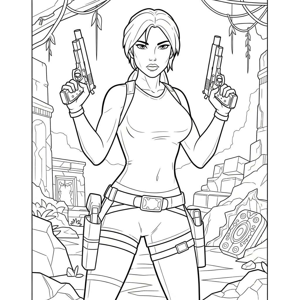 Tomb Raider da colorare thumbnail