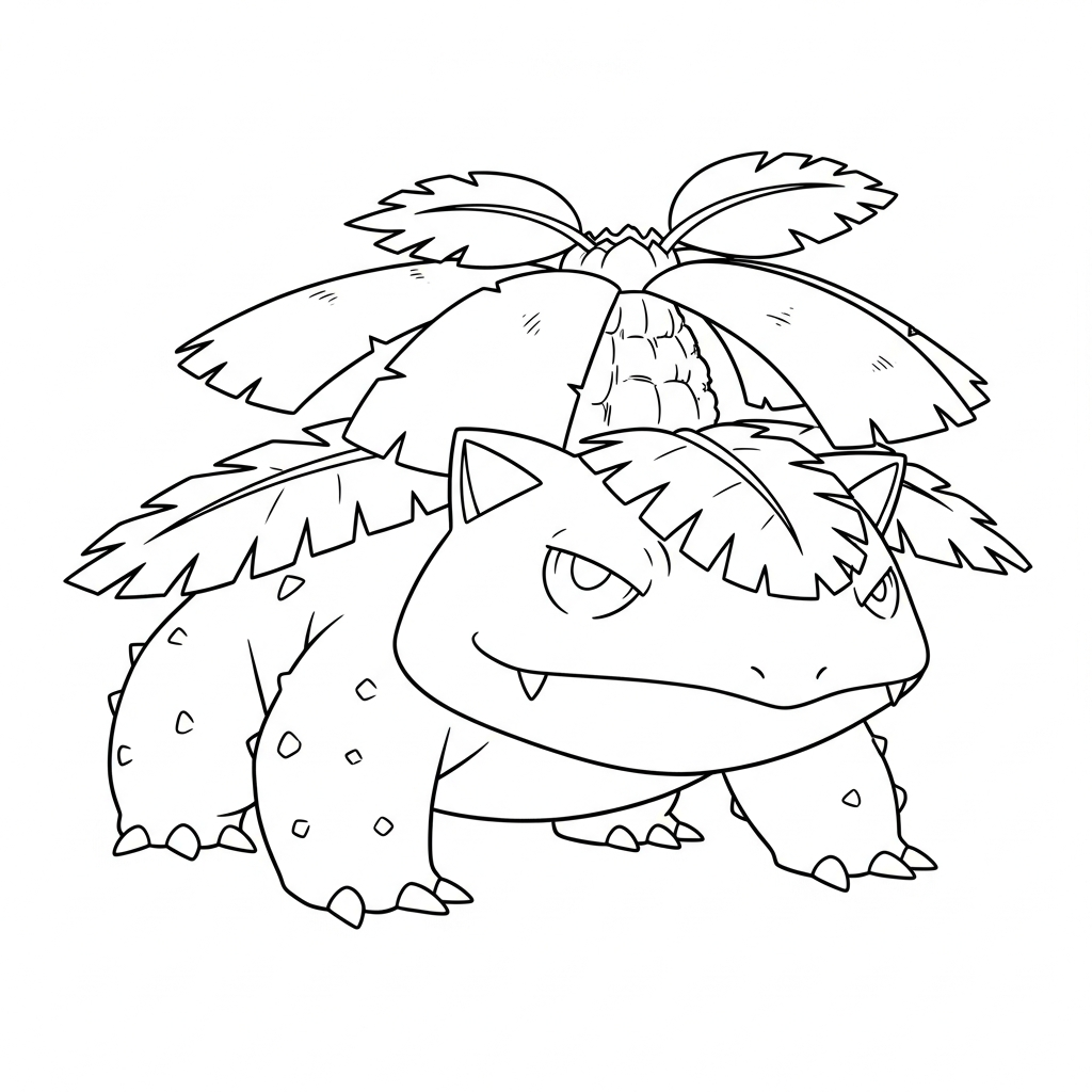 Venusaur da colorare thumbnail