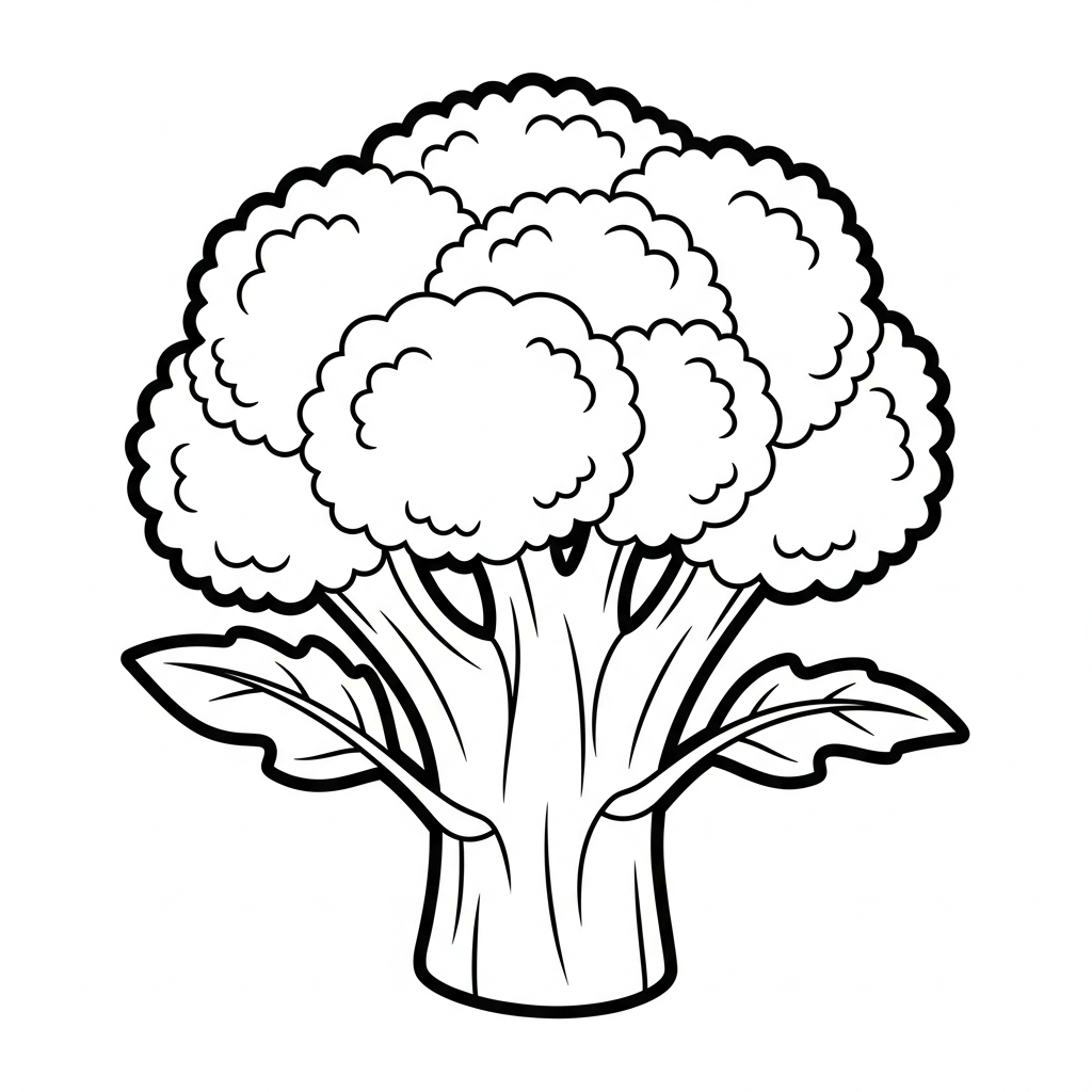 Broccoli da colorare thumbnail