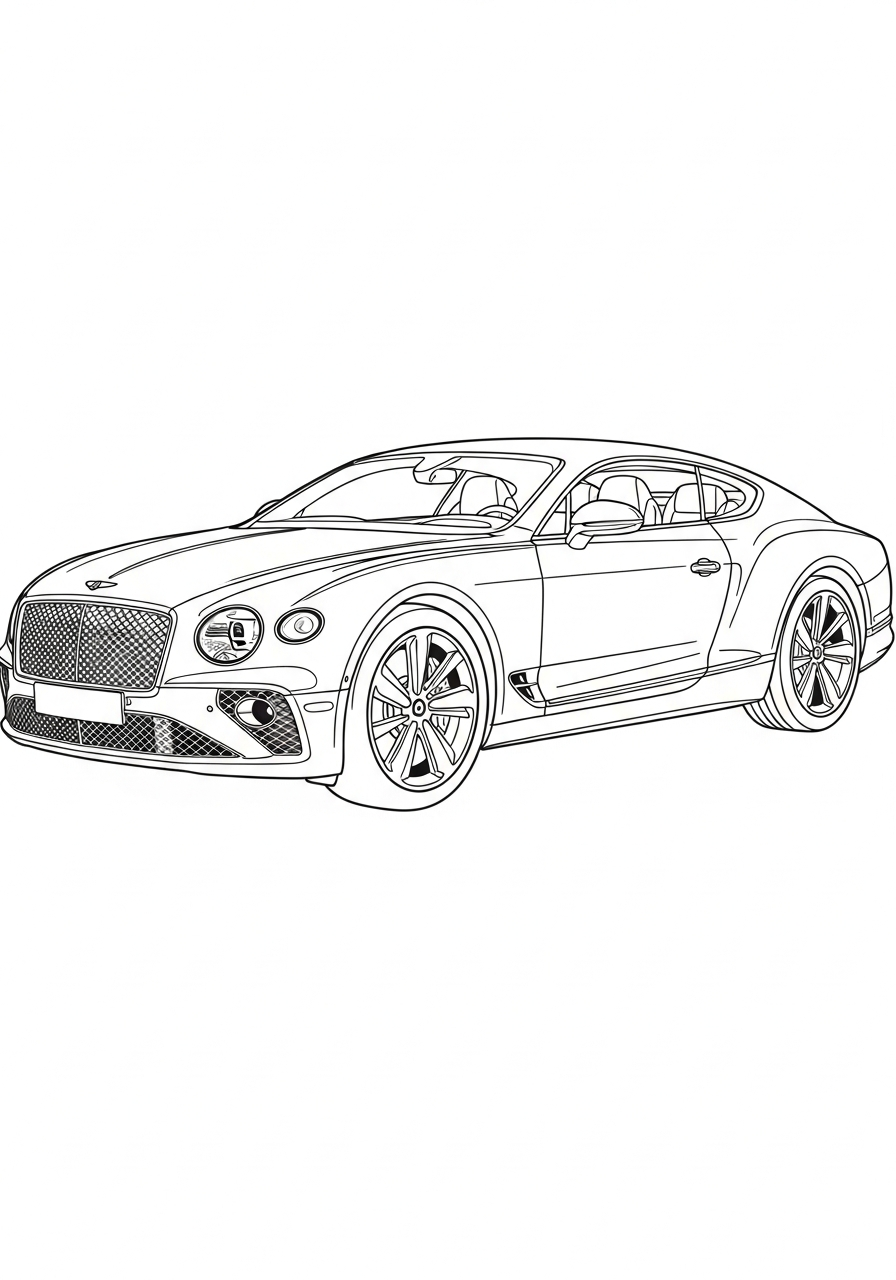 disegni da colorare Bentley per bambini