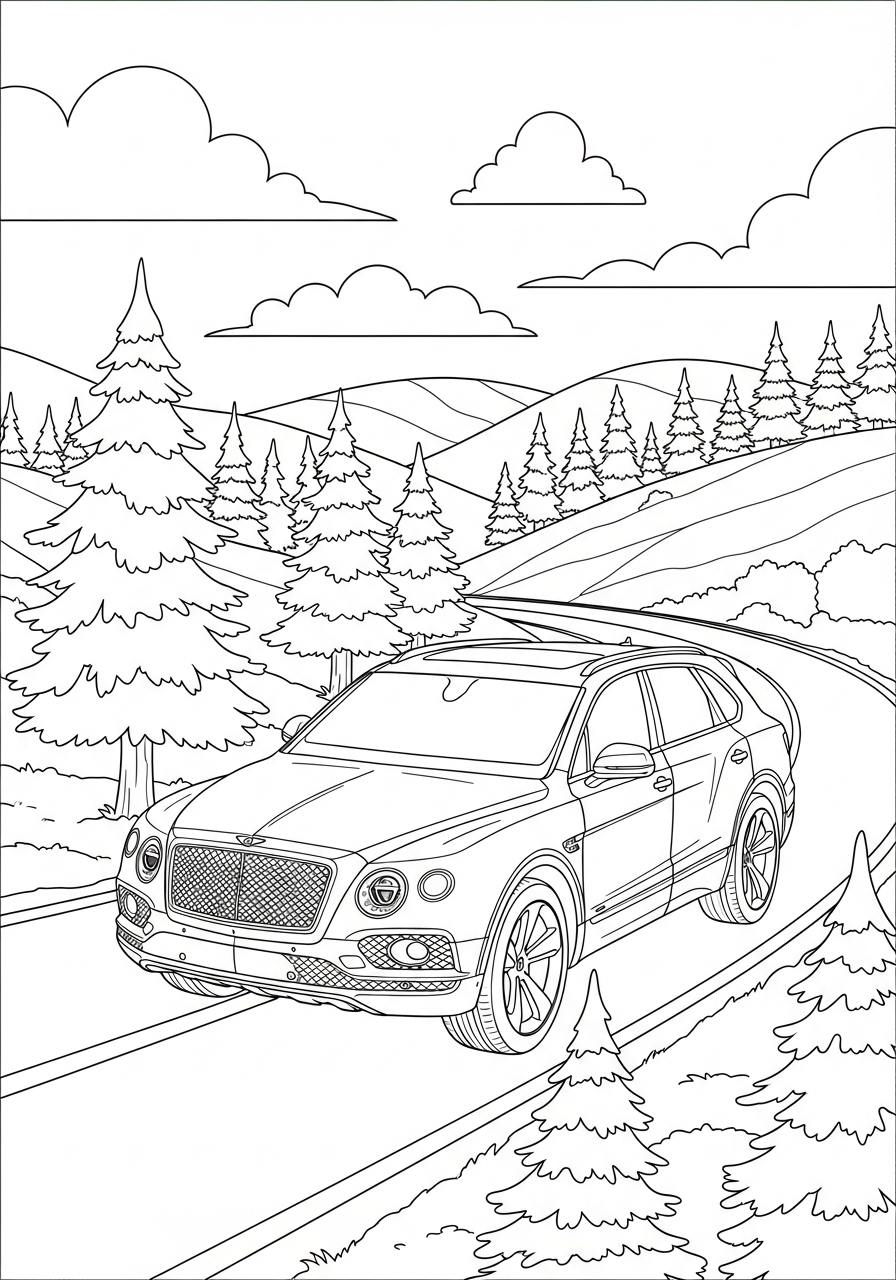 disegni Bentley da colorare gratis
