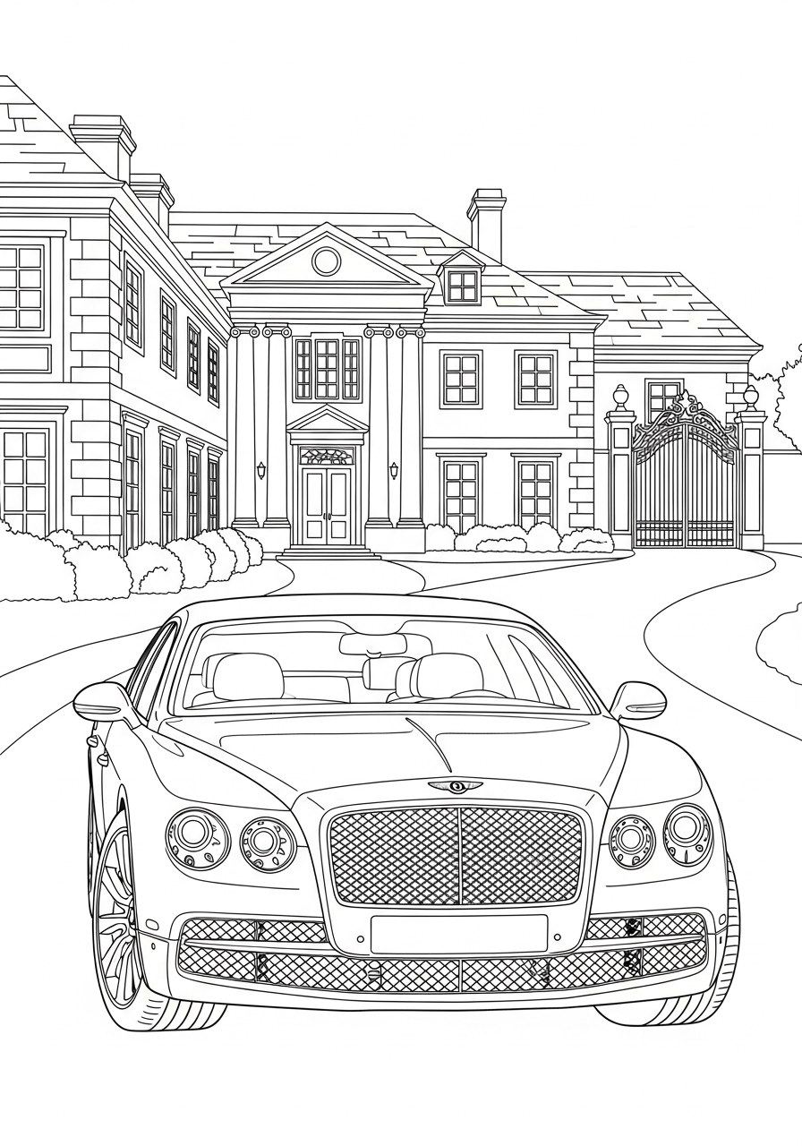 disegni Bentley da colorare 1