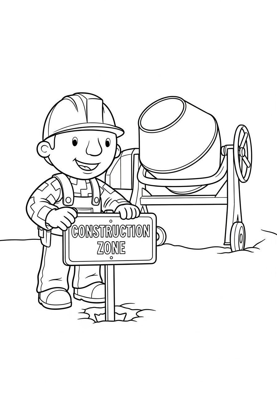 immagini da colorare di Bob Aggiustatutto