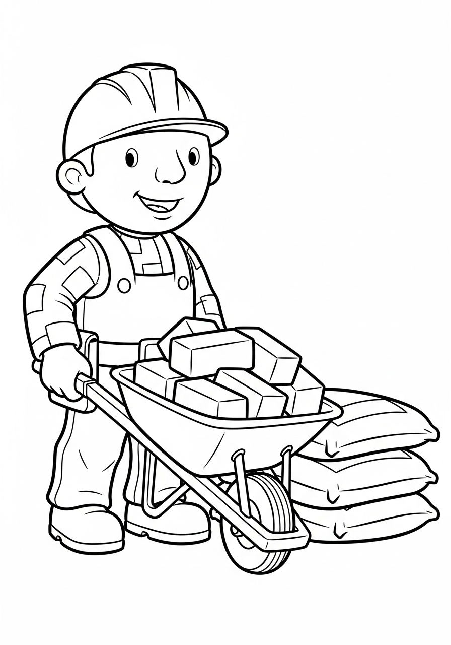 Bob Aggiustatutto disegno da colorare facile