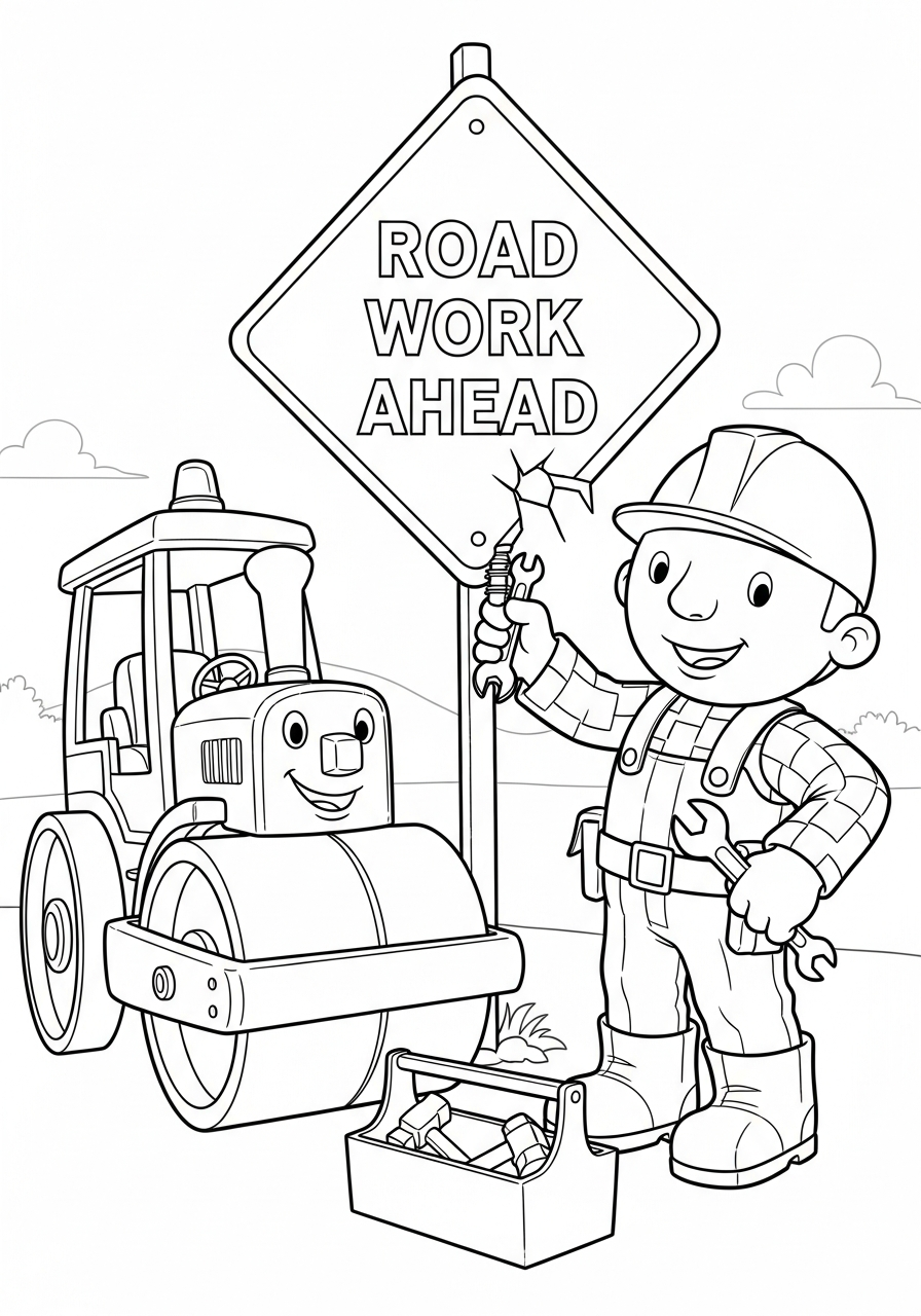 disegno Bob Aggiustatutto da colorare per bambini