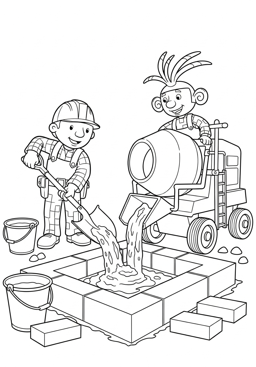 pdf stampare Bob Aggiustatutto da colorare