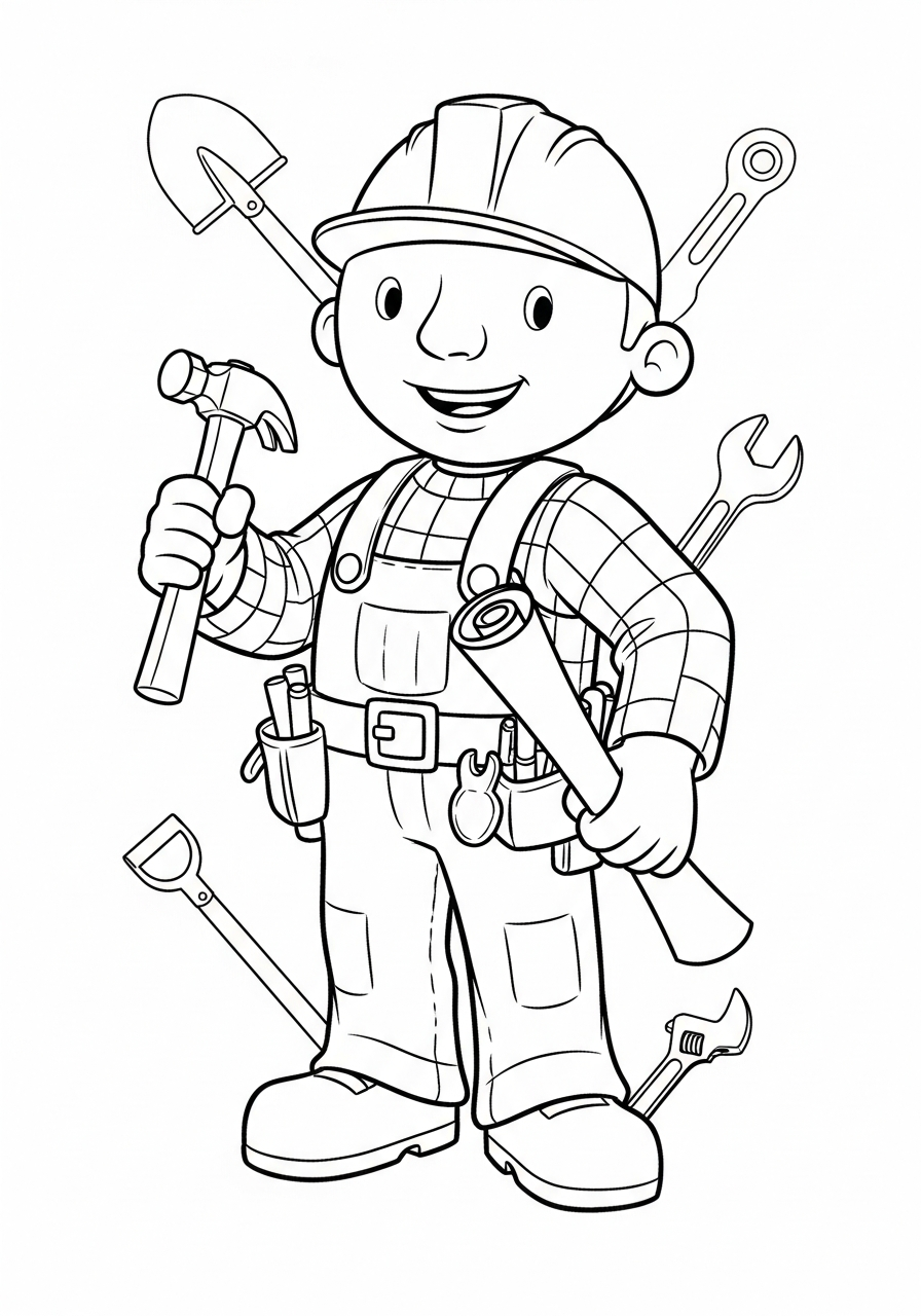 Bob Aggiustatutto da stampare e colorare per bambini