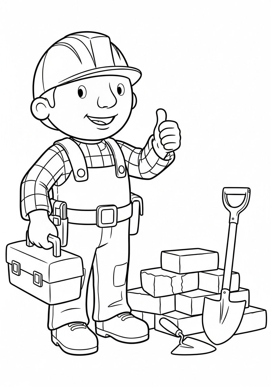 disegni Bob Aggiustatutto da colorare pdf 2