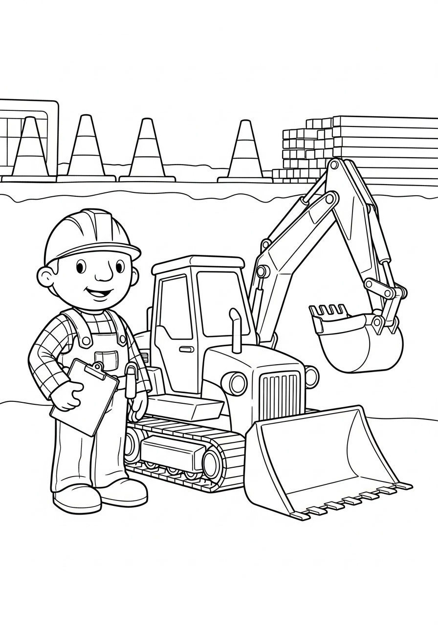 disegni Bob Aggiustatutto da colorare pdf 1