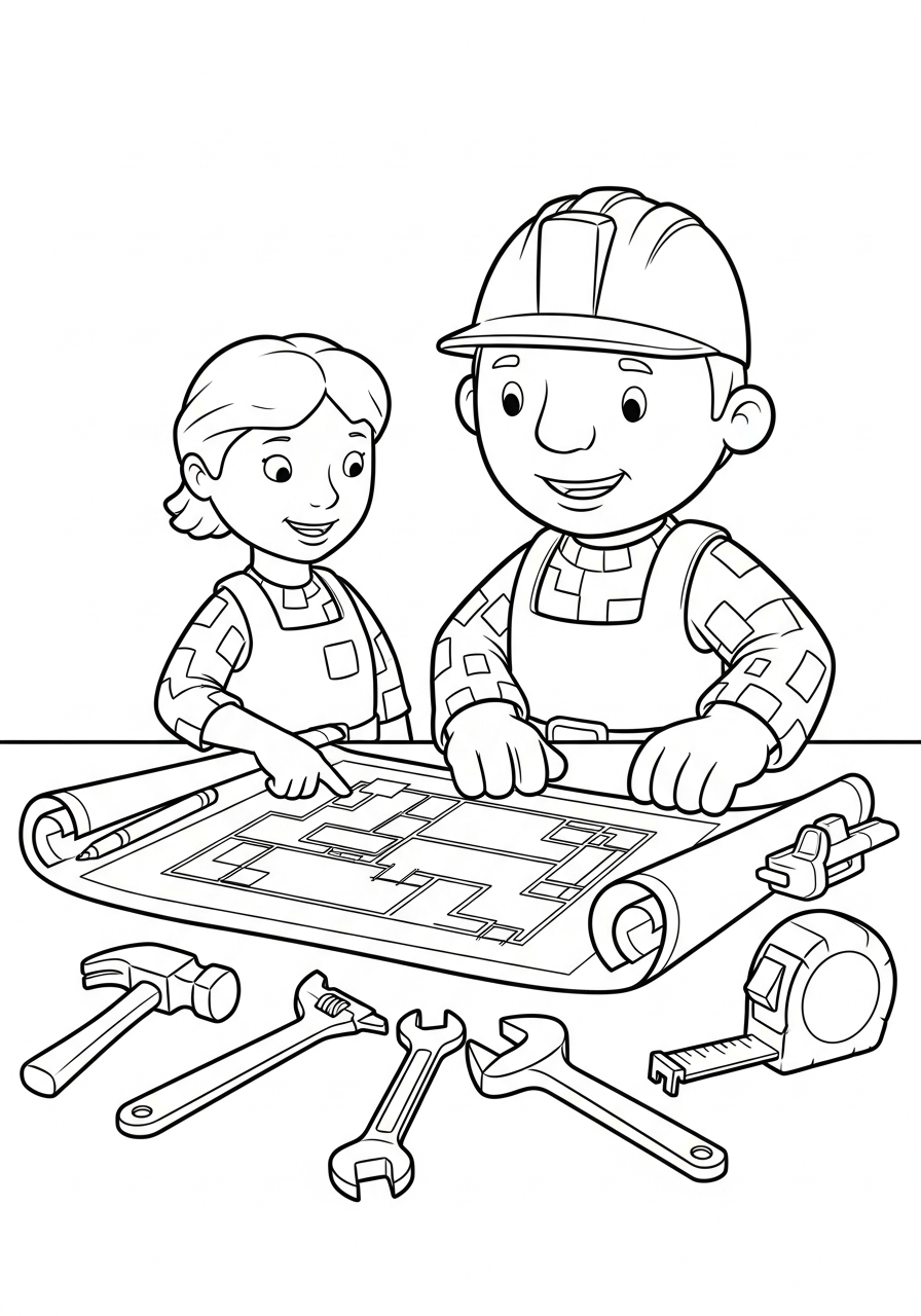 immagini da stampare e colorare di Bob Aggiustatutto