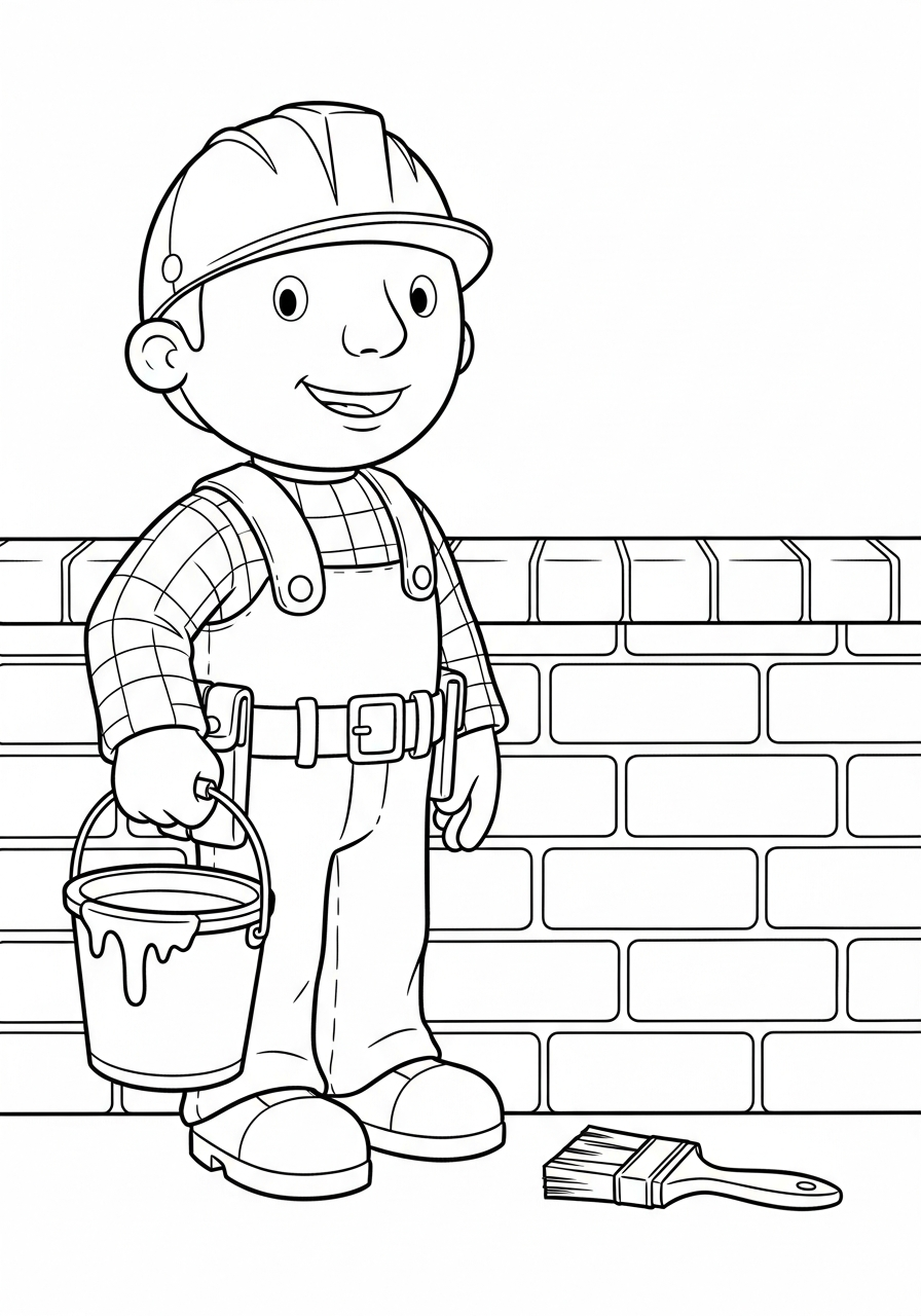 immagini da colorare di Bob Aggiustatutto 1