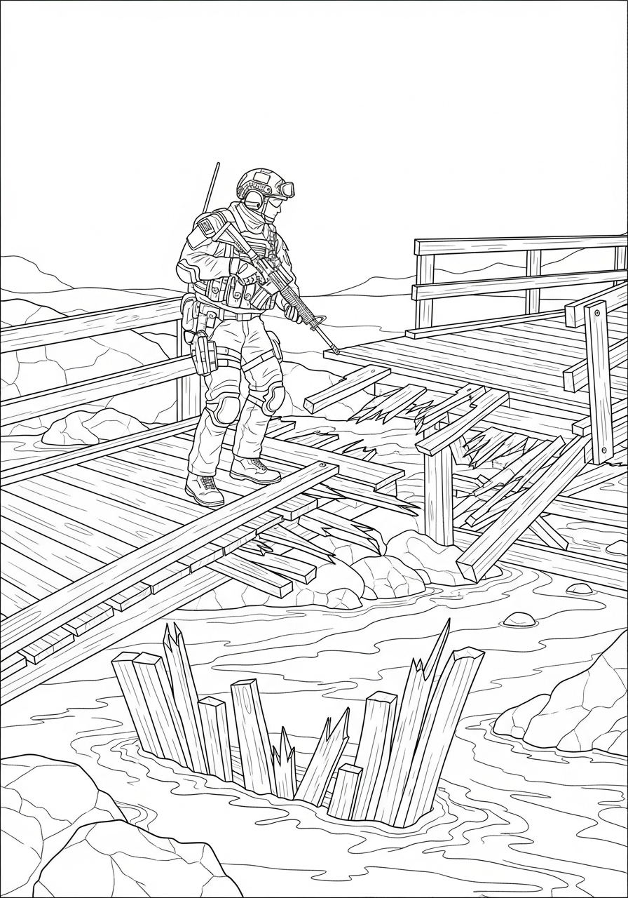 Call of Duty disegno da colorare facile 2