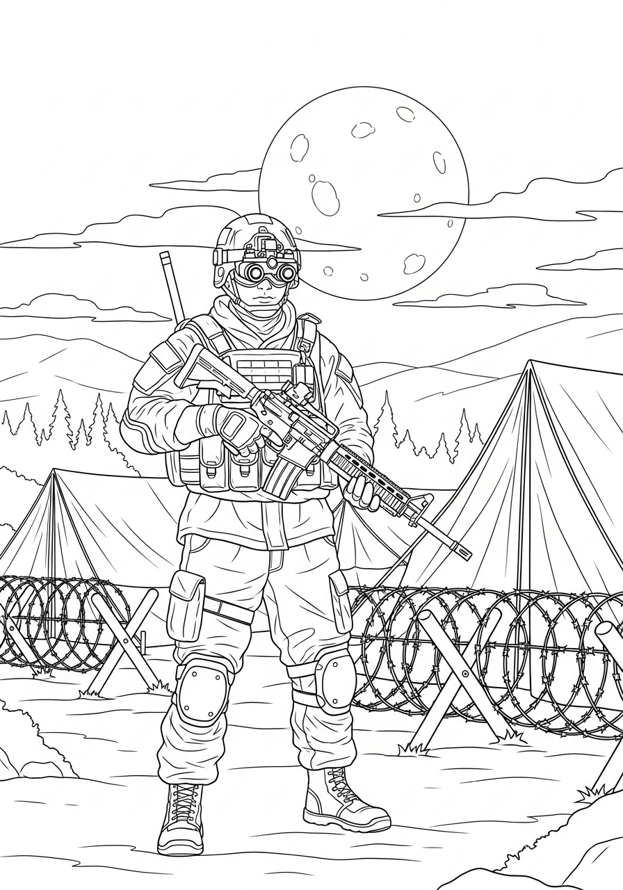 da colorare Call of Duty disegno facile bambini 1