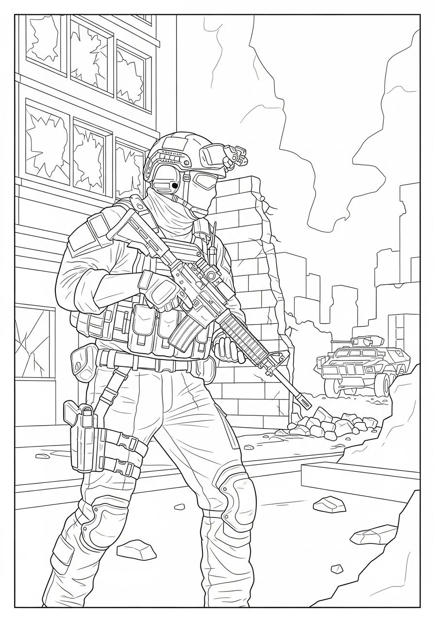 Call of Duty da colorare a4