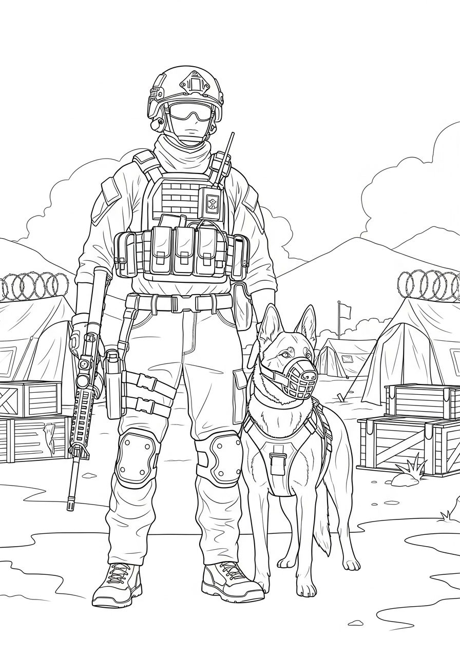 immagini da colorare di Call of Duty
