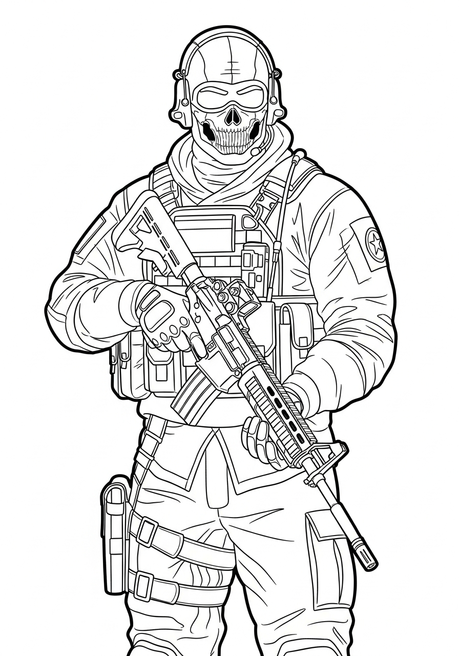 immagini da colorare Call of Duty gratis