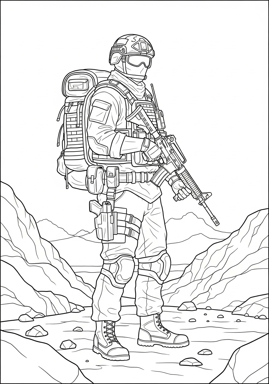 Call of Duty disegno da colorare facile