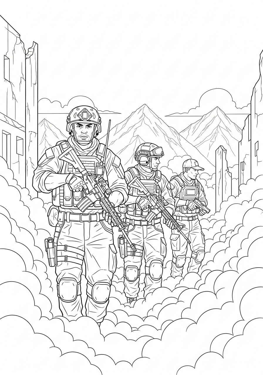 disegni Call of Duty da colorare e stampare