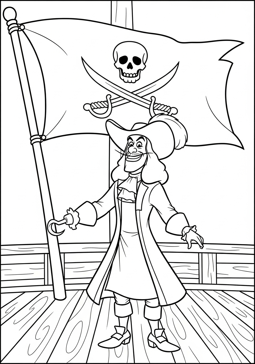 immagini di Capitan Uncino da stampare e colorare