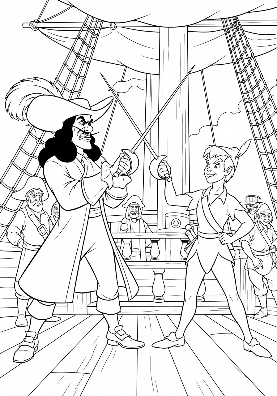 disegni Capitan Uncino da colorare e stampare