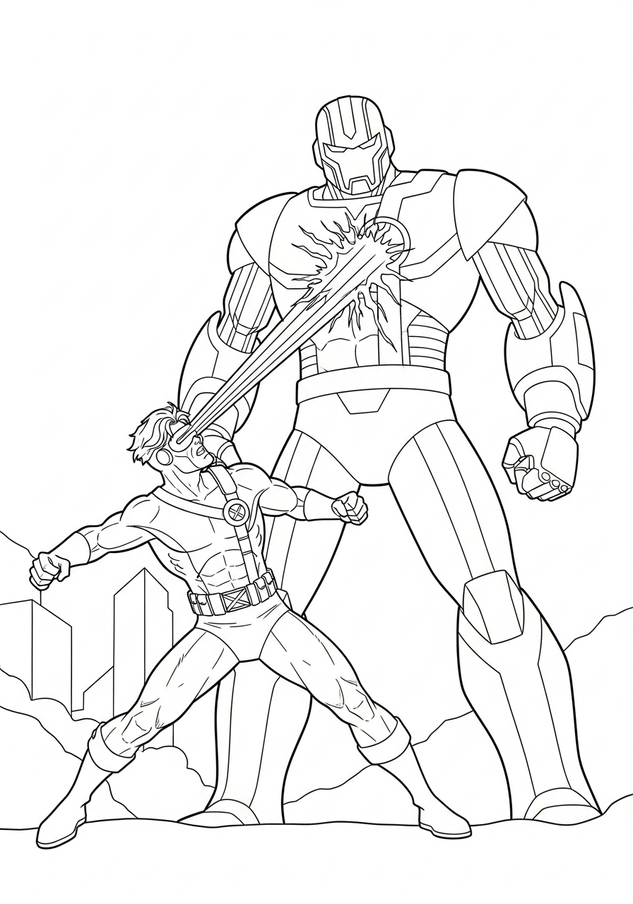 disegni di Cyclops da colorare e stampare gratis