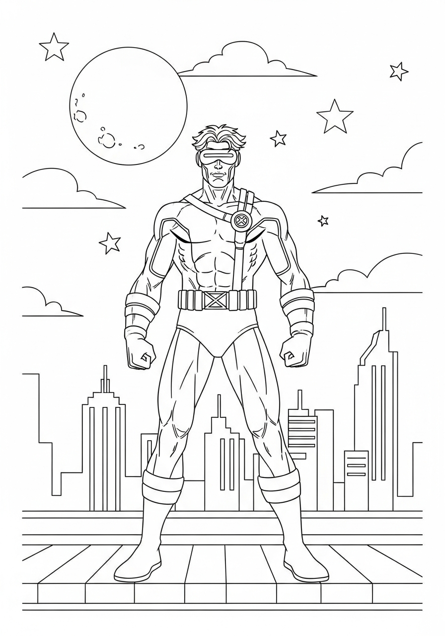 Cyclops disegno facile da colorare