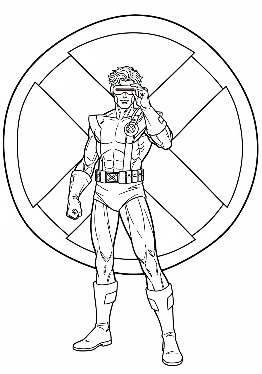 disegni da colorare Cyclops per bambini