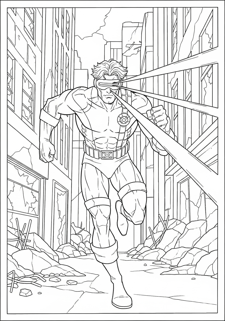 disegni di Cyclops da colorare per bambini 1