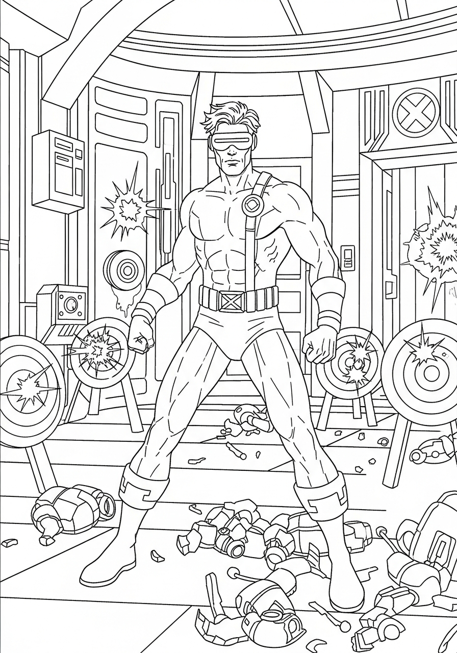 Cyclops disegno facile da colorare 1